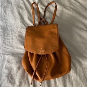 Kate Spade Cognac Brown Backpack Purse Bag Leather